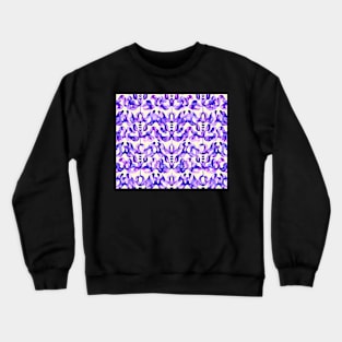 Purple Aesthetic Angels Abstract Pattern Crewneck Sweatshirt